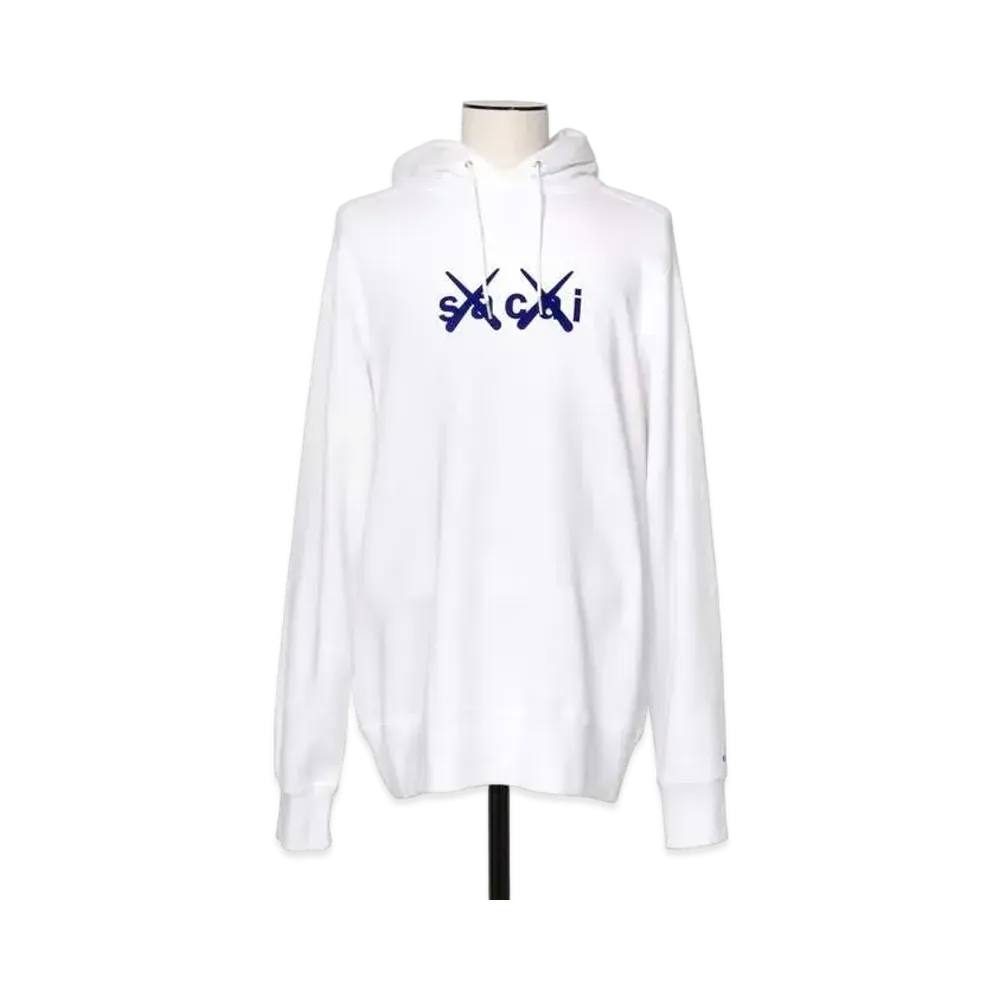 sacai KAWS Flock Print Hoodie "White"