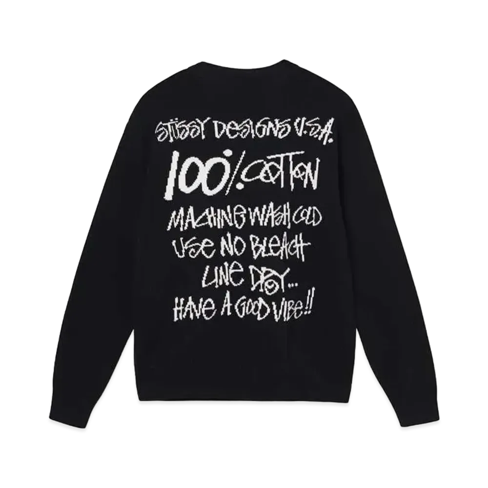 Stussy Care Label Sweater "Black"
