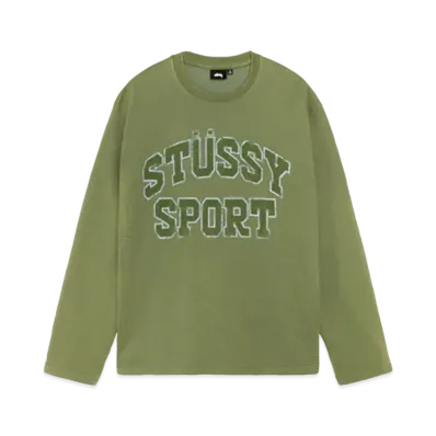 Stussy 2 Tone Cotton Mesh Crew "Green"