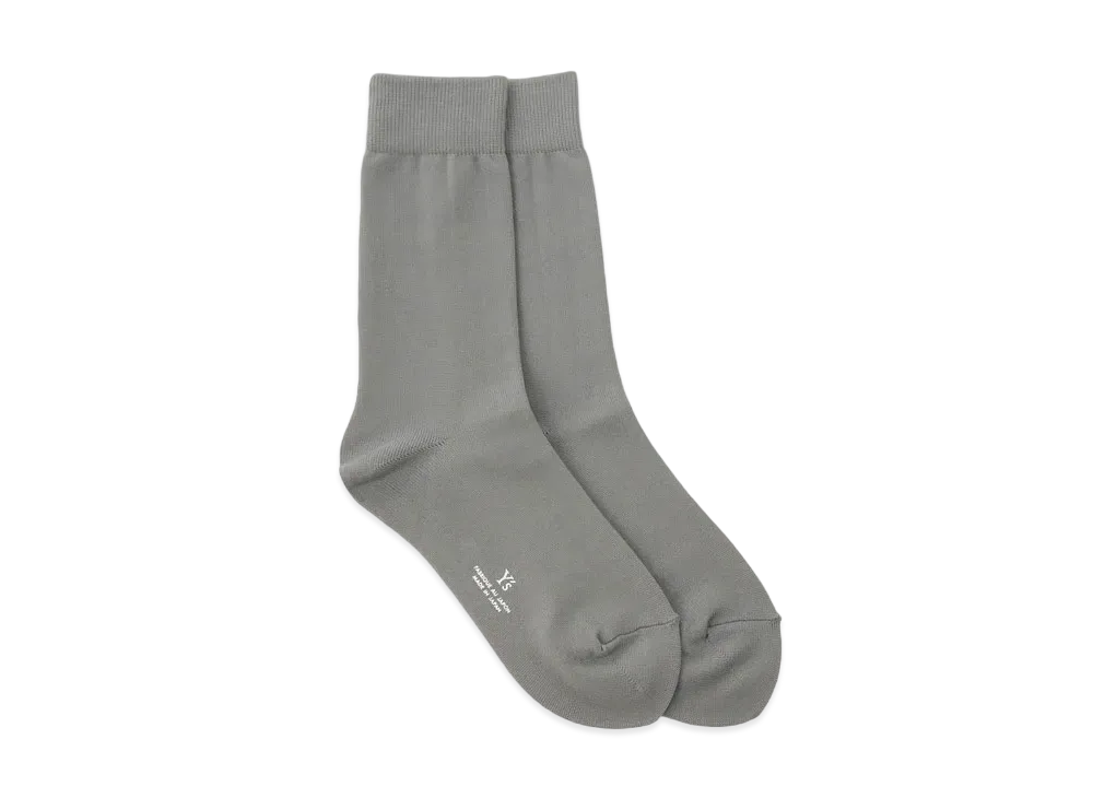 Yohji Yamamoto Y's NYLON PLAIN STITCH BASIC SOCKS "Grey"