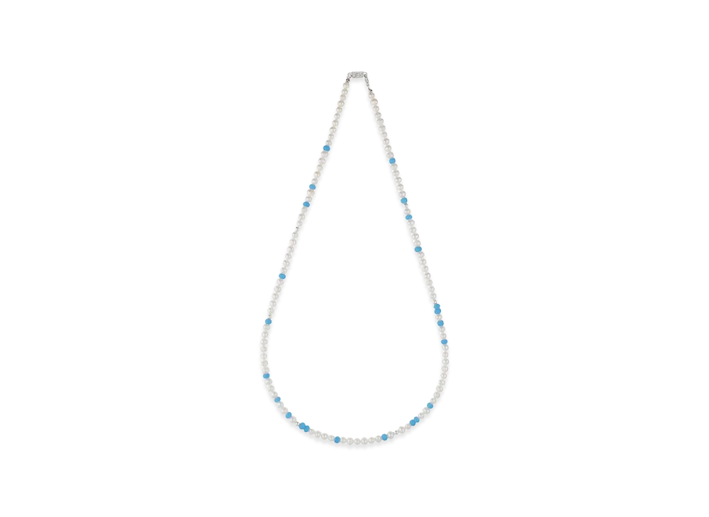 WIND AND SEA IVX Japan WDS Pearl & White Hearts Necklace "Turquoise"