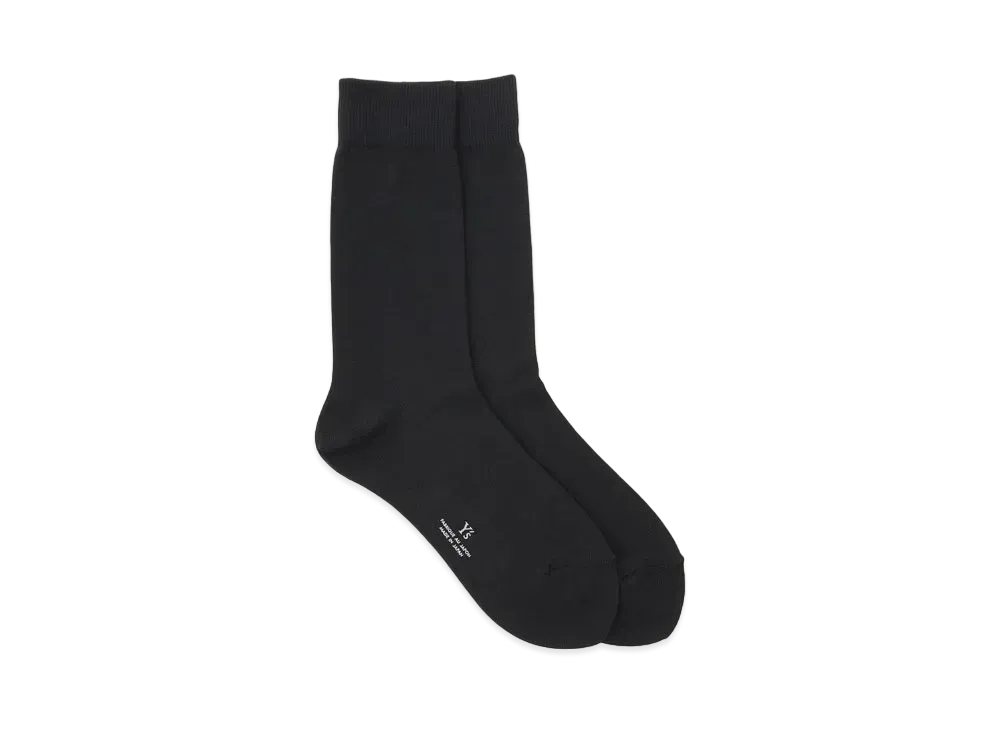 Yohji Yamamoto Y's NYLON PLAIN STITCH BASIC SOCKS "Black"