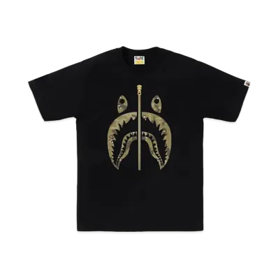 A BATHING APE Bitmap Shark Tee "Black"