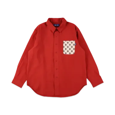 WIND AND SEA Ikat.D Switch Pocket Shirt "Burgundy"