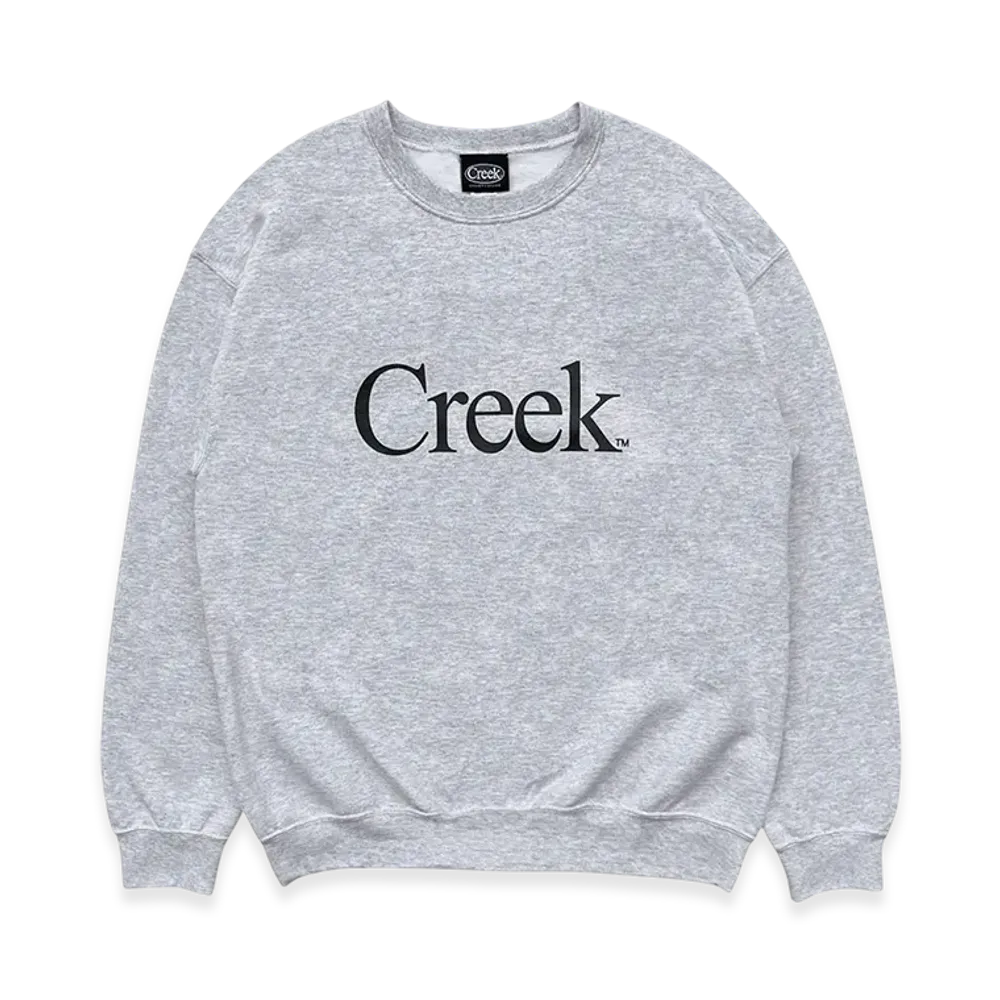 Creek Angler's Device Logo Crewneck "Grey"