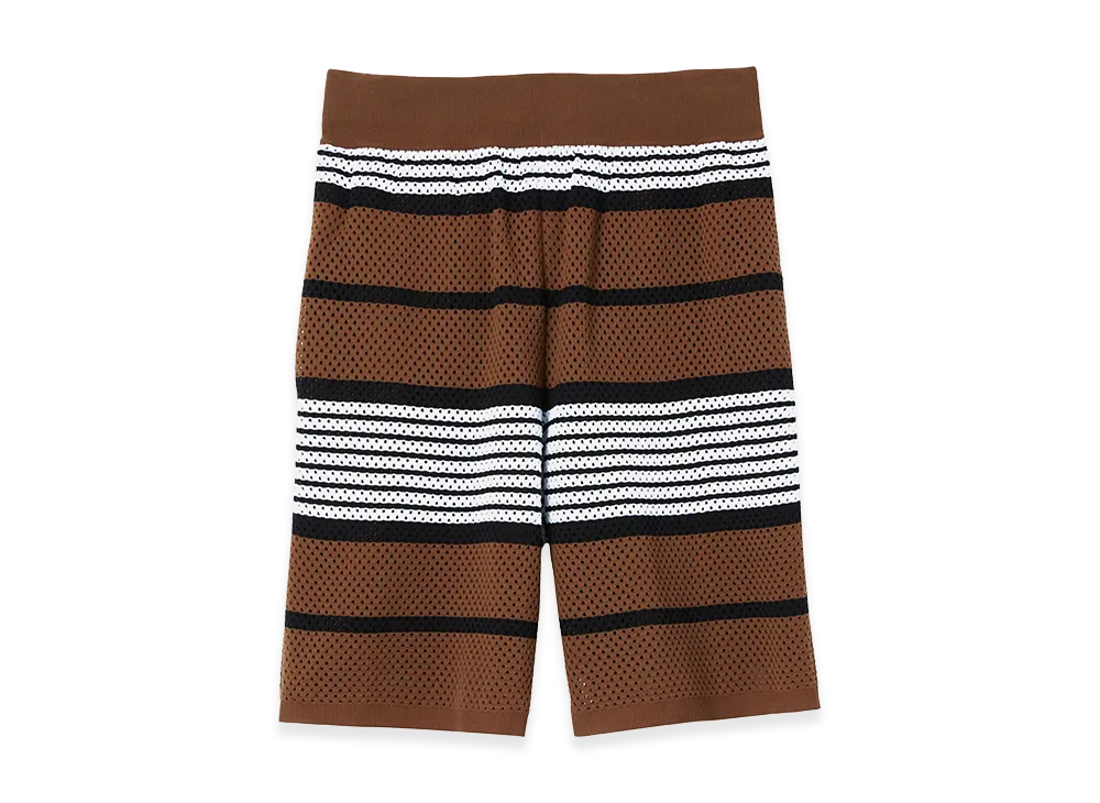 Burberry Stripe Knit / Mesh Shorts "Brown"