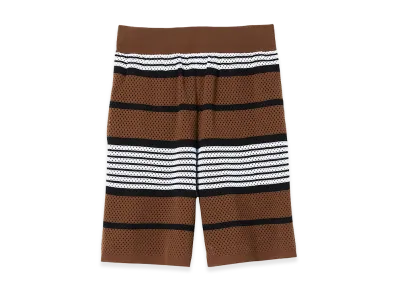 Burberry Stripe Knit / Mesh Shorts "Brown"