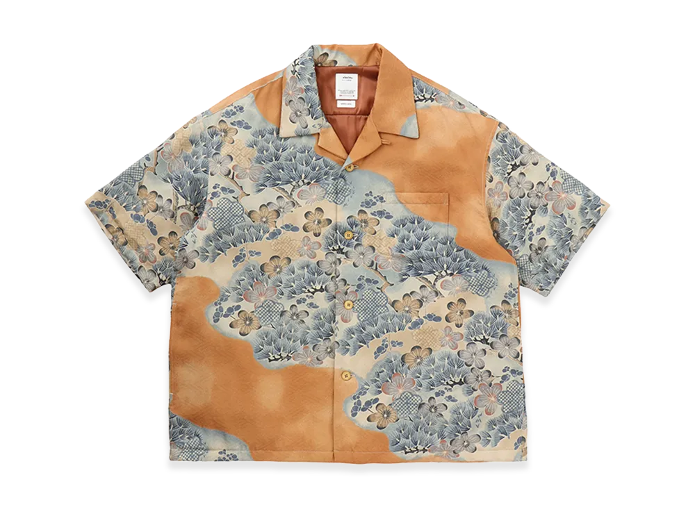 visvim Wallis Shirt S/S Jacquard (Mawata) "Brown"