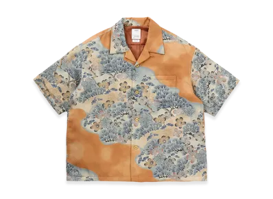 visvim Wallis Shirt S/S Jacquard (Mawata) "Brown"