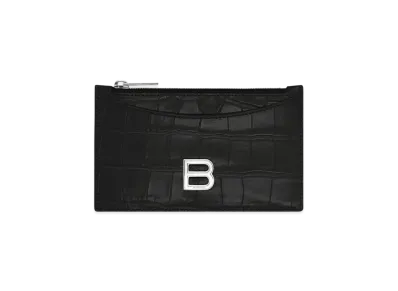 BALENCIAGA Hourglass Long Coin And Card Holder "Black"