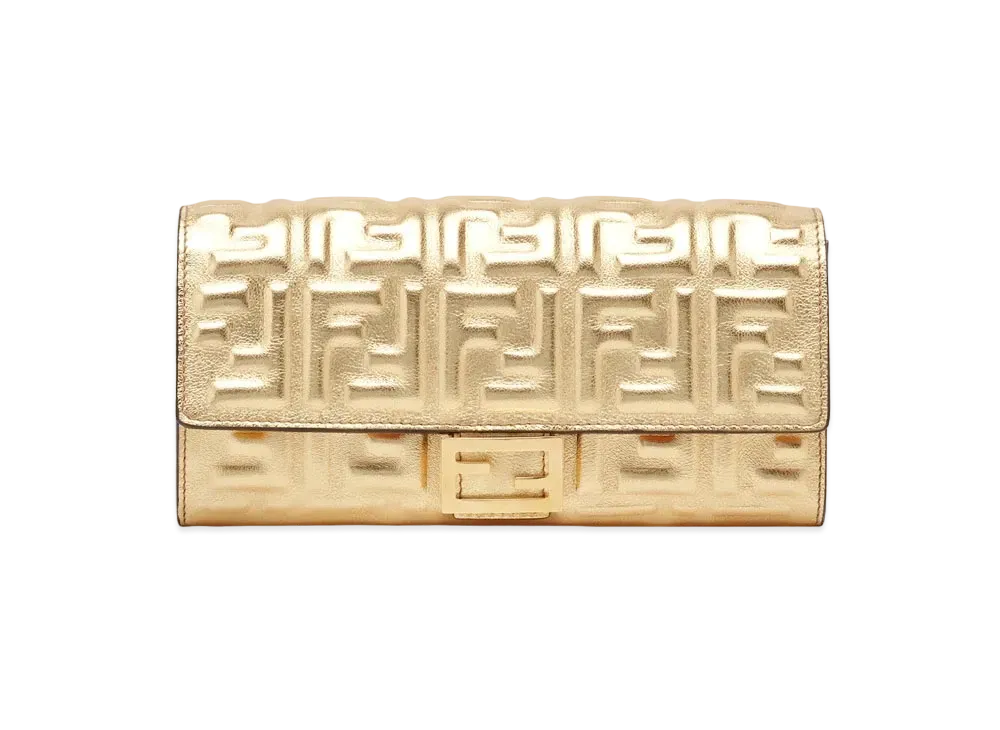 FENDI Continental Wallet Leather "Gold"
