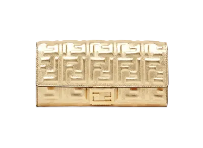 FENDI Continental Wallet Leather "Gold"