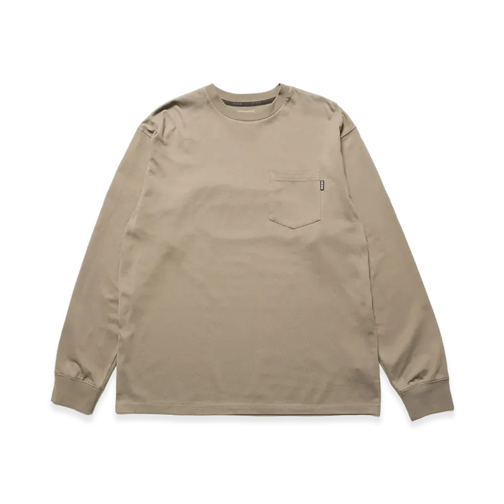F.C.Real Bristol Origin L/S Pocket Tee "Greige"