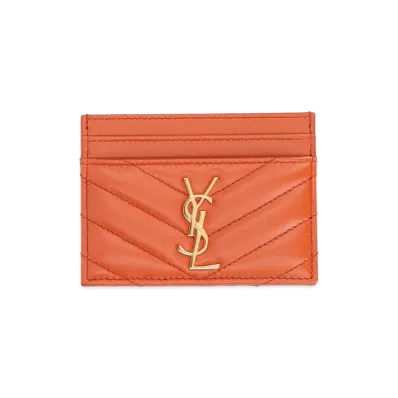 Saint Laurent Women's Card Holder Cassandras "Red"