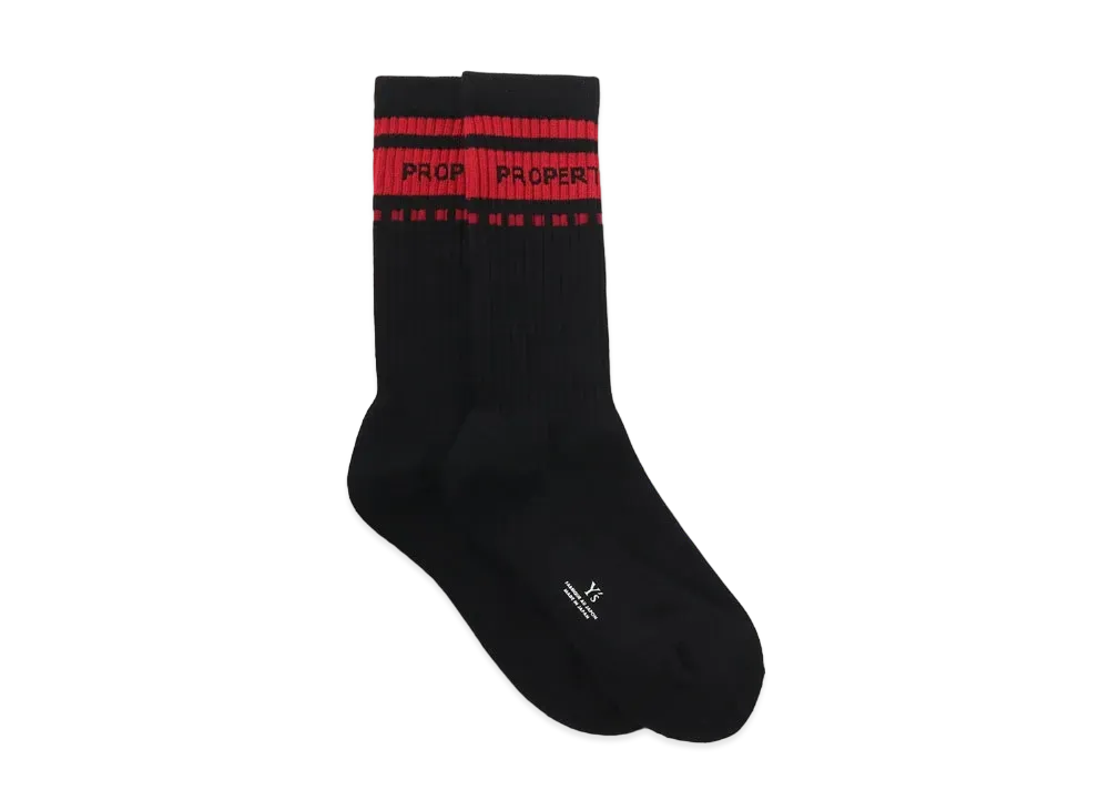 Yohji Yamamoto Y's COTTON JQ SPORTY SOCKS "Red"
