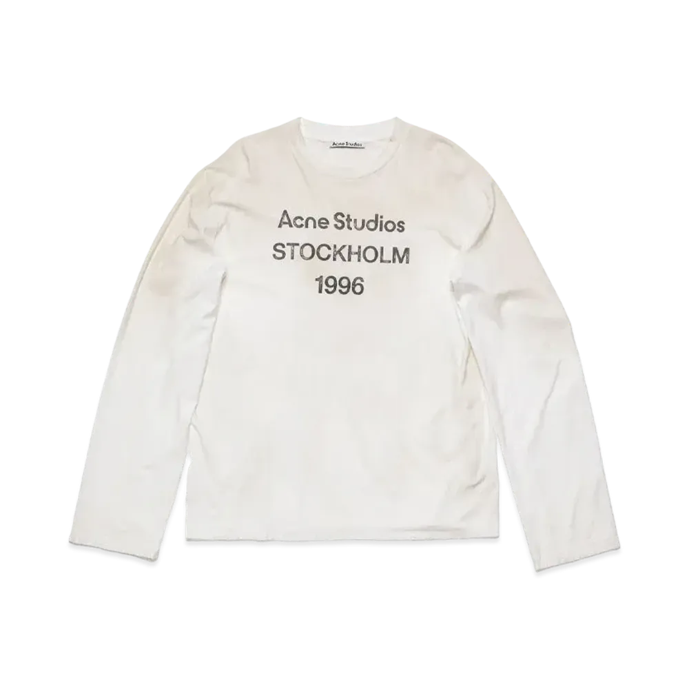 Acne Studios Logo T-Shirt - Relaxed Fit "Dusty White"
