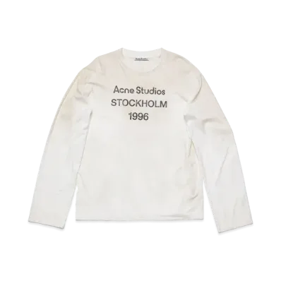 Acne Studios Logo T-Shirt - Relaxed Fit "Dusty White"