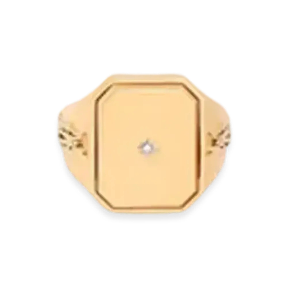 Maison Margiela Enamel Signet Ring "Gold"