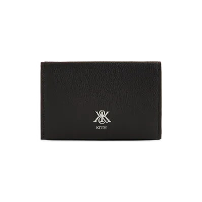 Kith Tumbled Leather Card Holder "Black"