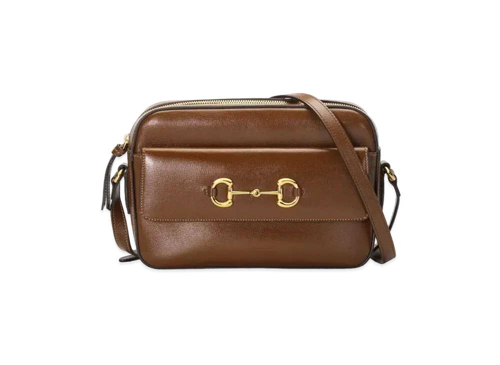 GUCCI Horsebit 1955 Small Shoulder Bag "Brown"