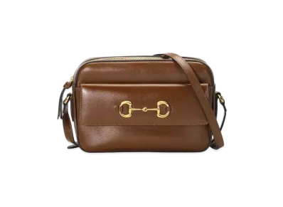 GUCCI Horsebit 1955 Small Shoulder Bag "Brown"