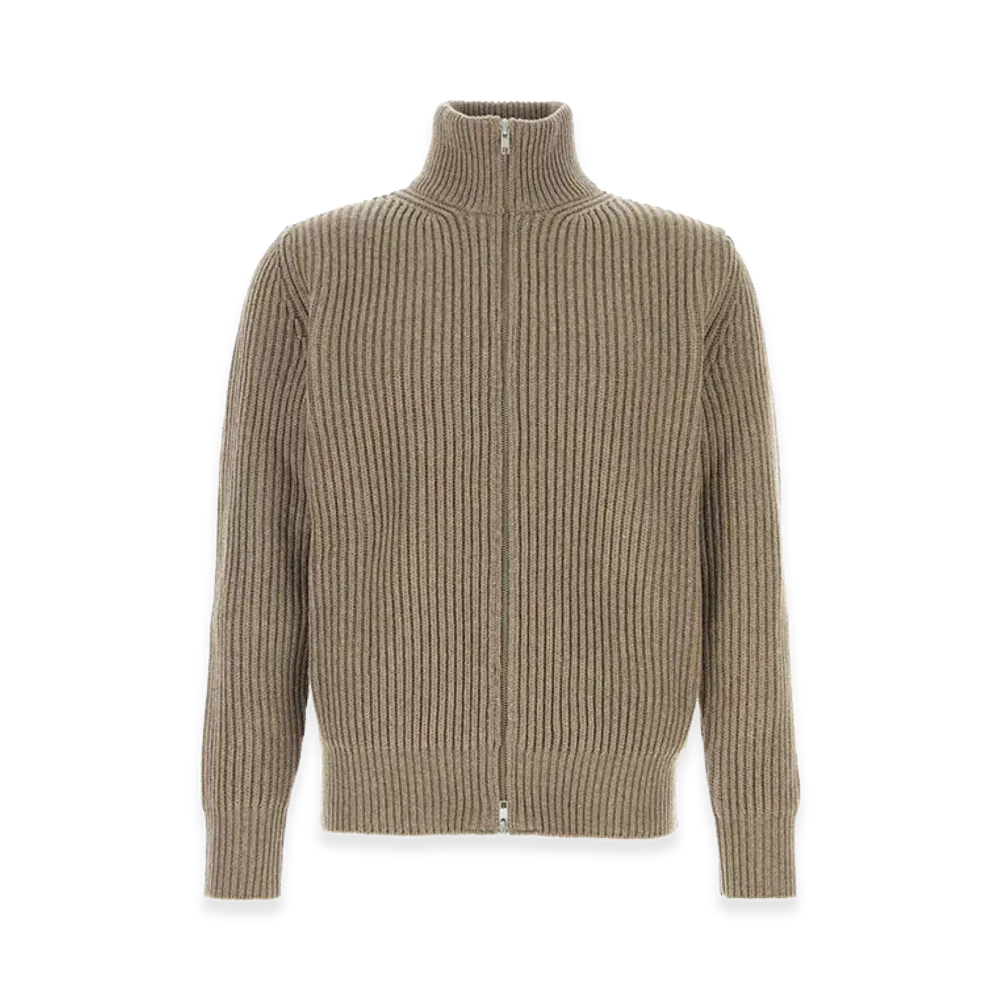 MM6 Maison Margiela Wool Blend Cardigan "Beige/Cappuccino/Tan"