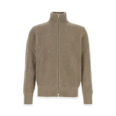 MM6 Maison Margiela Wool Blend Cardigan "Beige/Cappuccino/Tan"