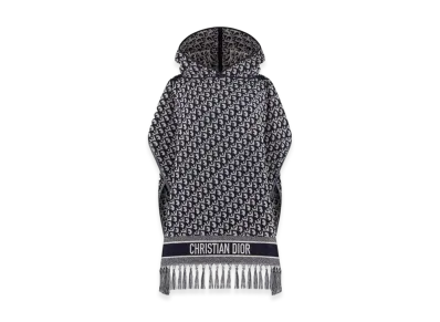Dior Oblique Hooded Poncho Cotton "Navy Blue"