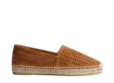 J.M.Weston Women's Espadrille Wait and Sea #933 Suede "Beachnut" 14F7GDC93358 Rubber Sole