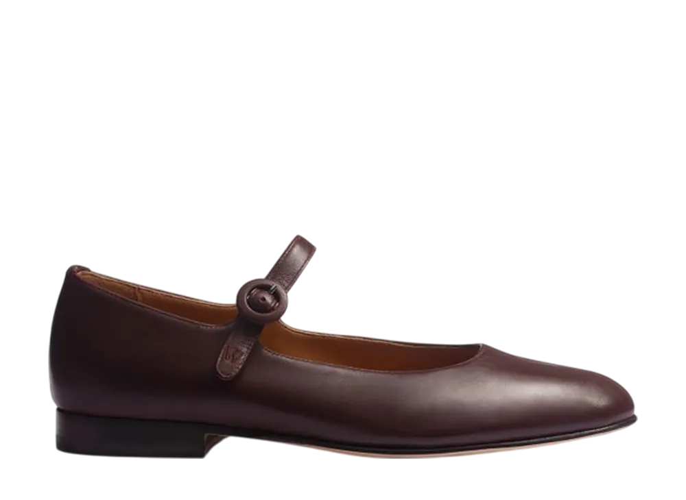 J.M.Weston Women's Mary Jane #950 "Burgundy Soft Calf"