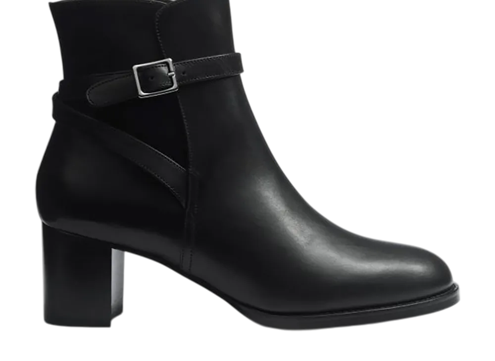 J.M.Weston Women's 5.5Cm Heeled Jodhpur Boots #942 "Black Calfskin"