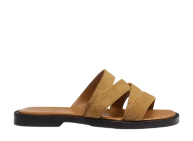 J.M.Weston Women's Double V Mule #951 "Beech Nut Suede"