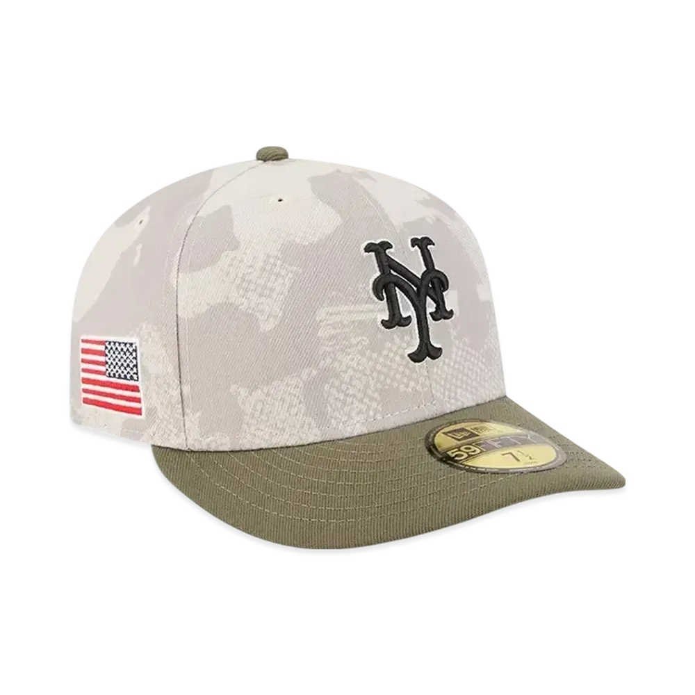 NEW ERA PC 59Fifty On Field MLB 2025 Armed Forces Day New York Mets "Stone"