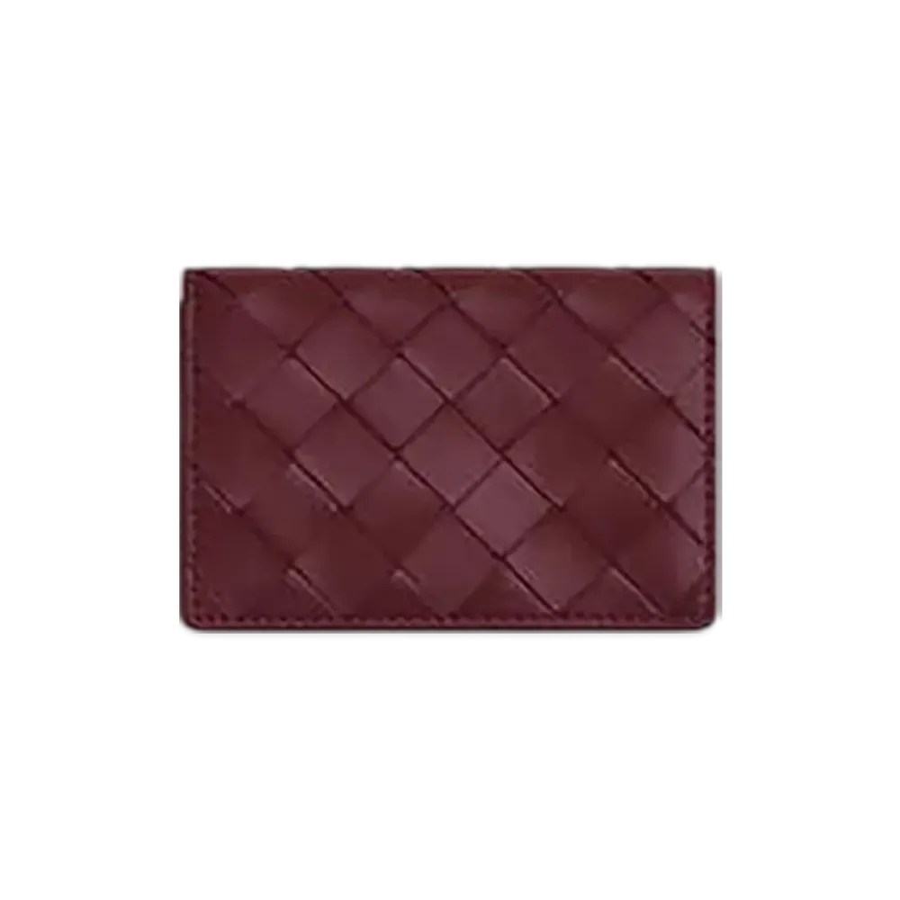 Bottega Veneta Intrecciato Business Card Case "Barolo"