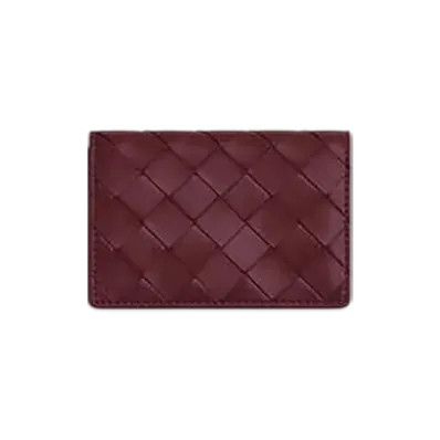 Bottega Veneta Intrecciato Business Card Case "Barolo"