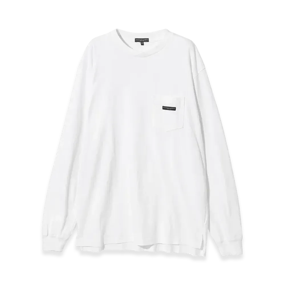 ENGINEERED GARMENTS Long Sleeve Crew Neck Tee "White"