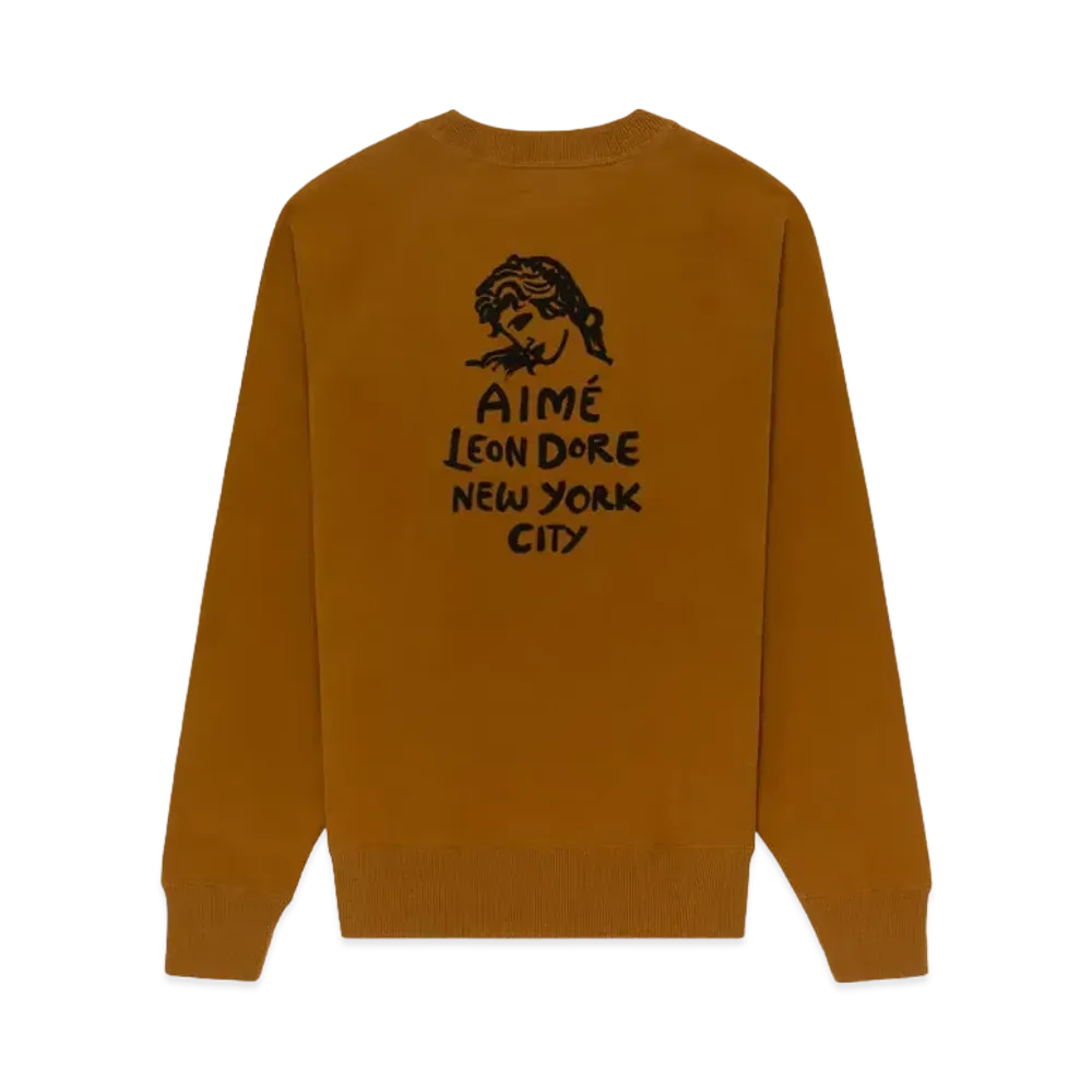 Aime Leon Dore Form Logo Crewneck Sweatshirt "Brown"