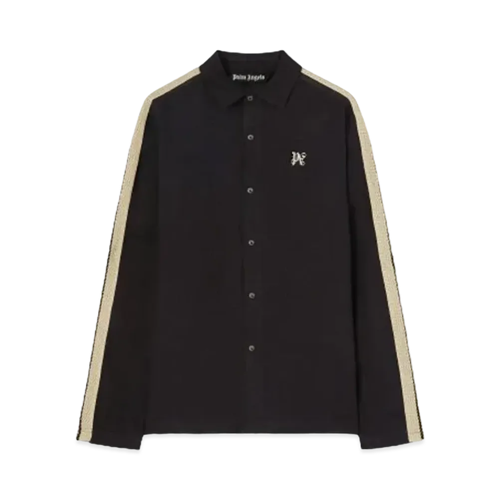 PALM ANGELS Monogram Polo Track Shirt "Black"
