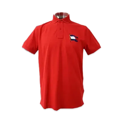 TOMMY HILFIGER Regular Fit Flag Polo Shirt Golf Wear "PrimaryRed"
