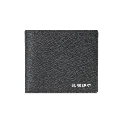 Burberry Grainy Leather International Bifold Wallet "Black"
