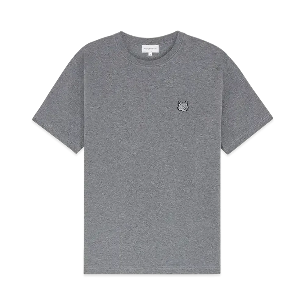 Maison Kitsune Bold Fox Head Patch Comfort T-Shirt "Medium Grey Melange"