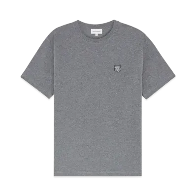 Maison Kitsune Bold Fox Head Patch Comfort T-Shirt "Medium Grey Melange"