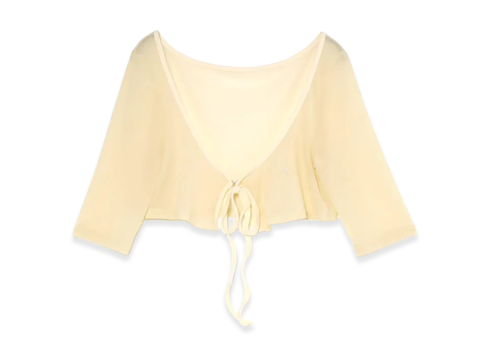 ANDMARY Women's Dara Tulle Short Cardigan "Ivory"