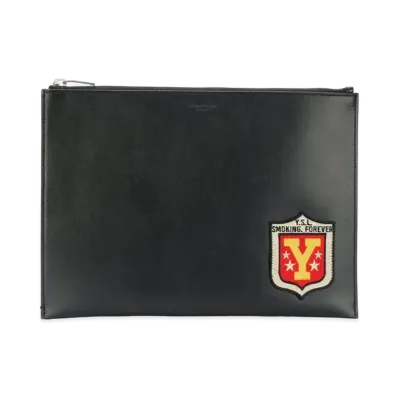 SAINT LAURENT Smoking Forever Clutch "Black"