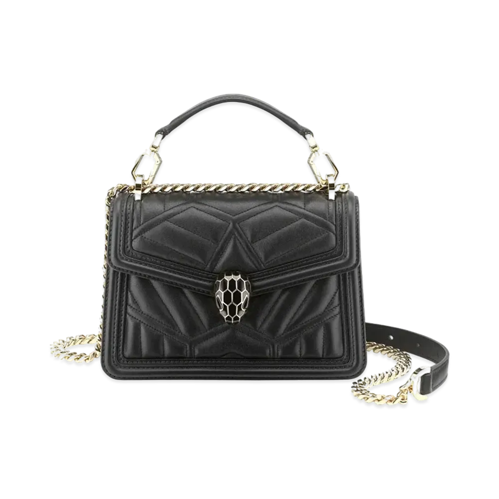 BVLGARI Serpenti Diamond Blast Crossbody Bag "Black"