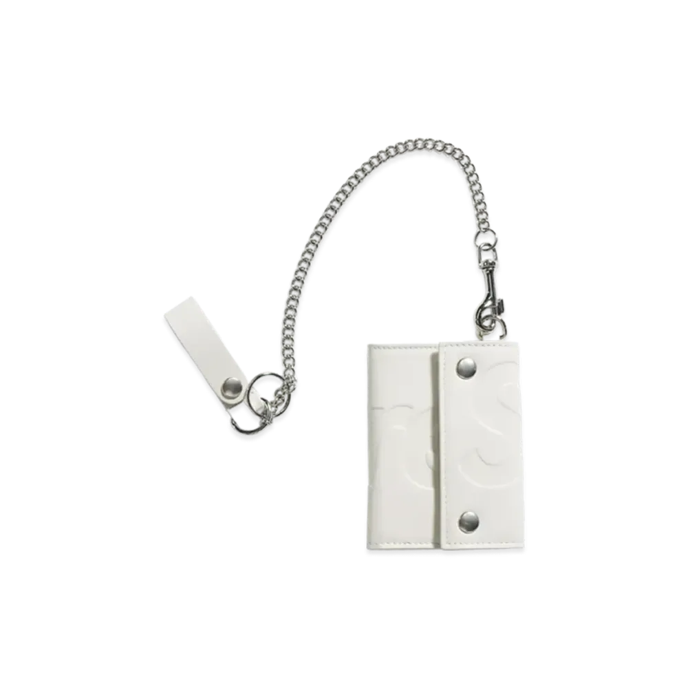 Supreme Leather Chain Wallet (26SS) "White"