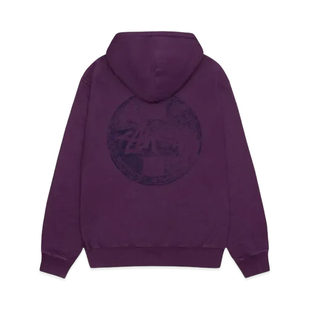 Stussy Dot Stamp Hoodie Pigment Dyed "Purple"