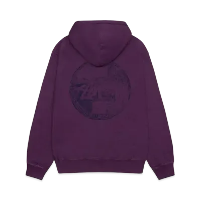 Stussy Dot Stamp Hoodie Pigment Dyed "Purple"
