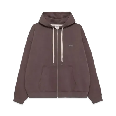 Paragraph Logo Badge Zip Hoodie "Brown"