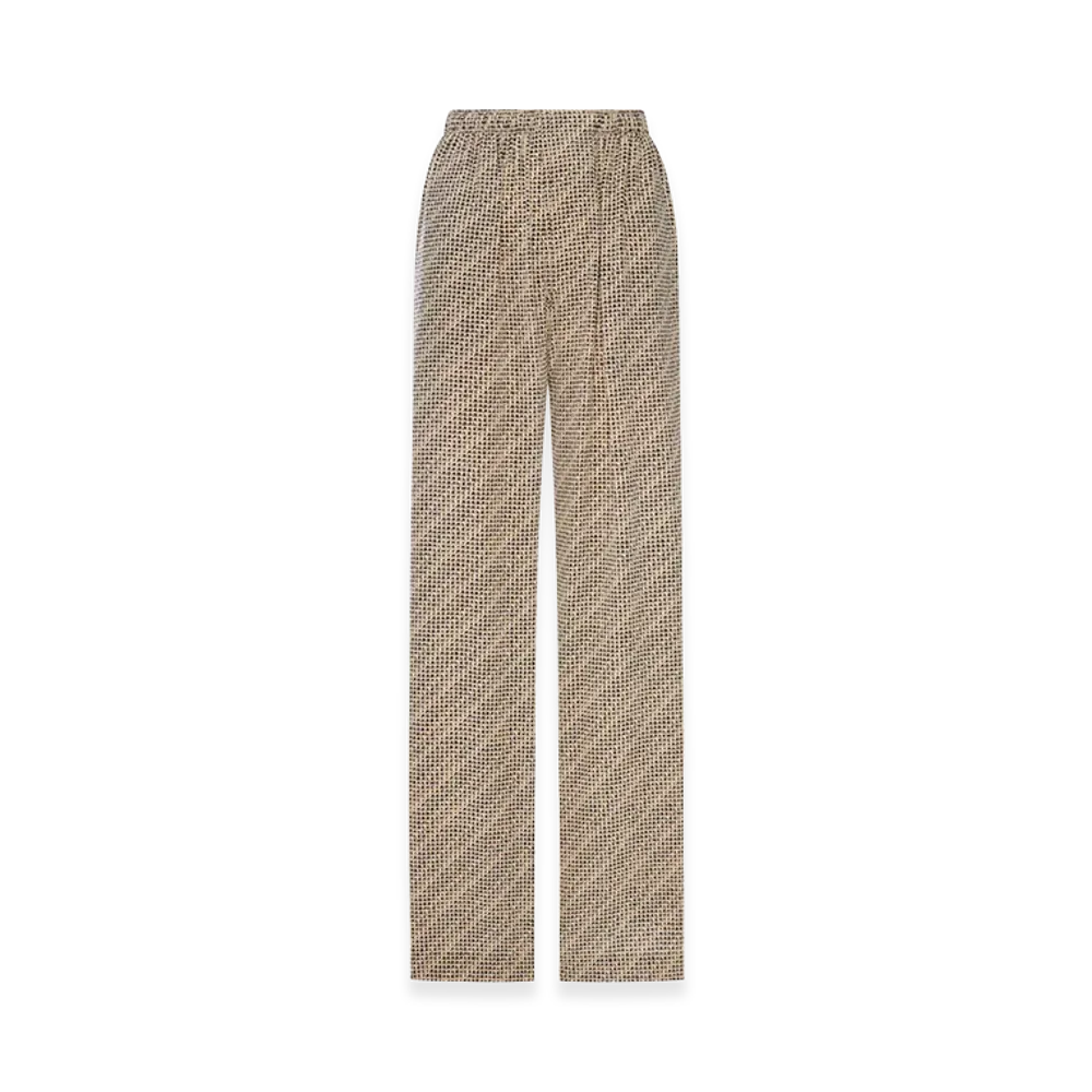 BALENCIAGA Women's Monogram Pajama Pants "Beige/Black"